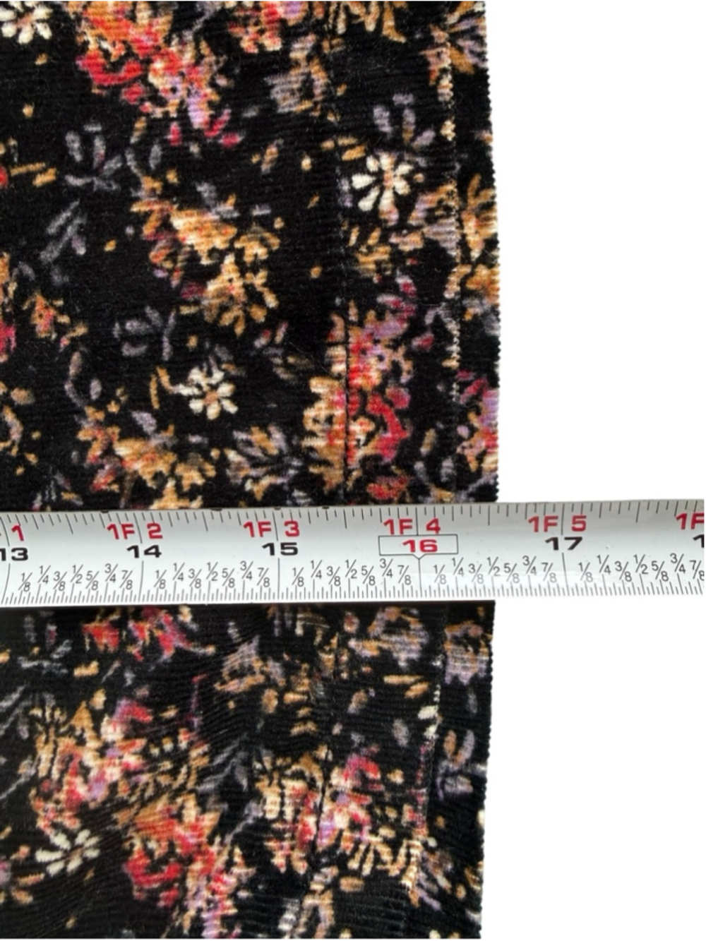 Mossimo Supply Co. Black Floral Mini Skirt with Pink & Rust Blooms Size 8 - Picture 7 of 13